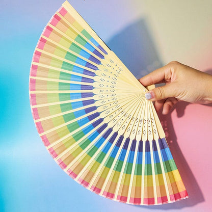 Rainbow Folding Fan