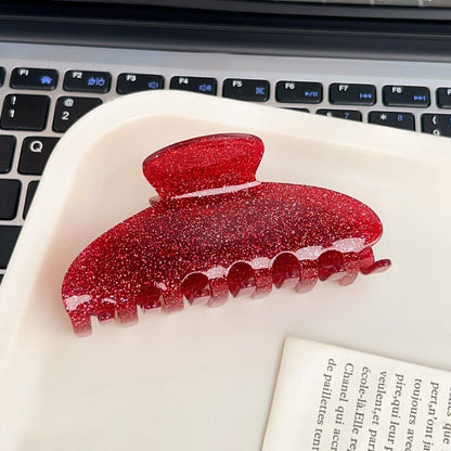 Medium Red Glitter  Hair Claw