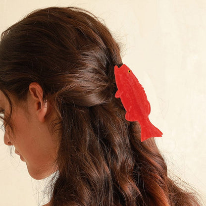 Large Red Groupers Hair Claw