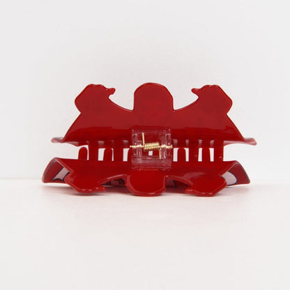 Large Red Letter Ghost Hair Claw