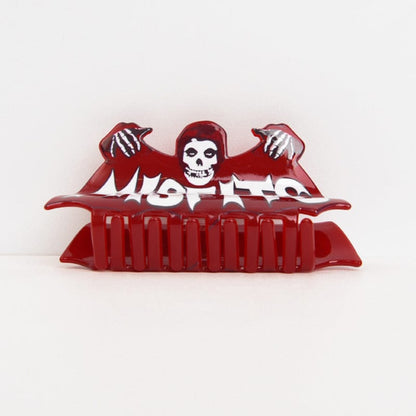 Large Red Letter Ghost Hair Claw