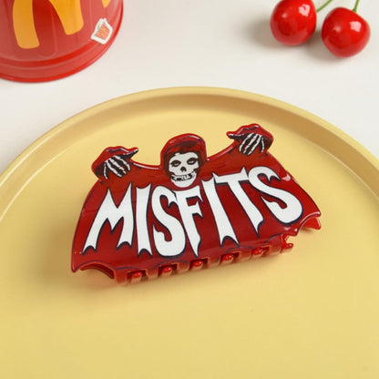 Large Red Letter Ghost Hair Claw