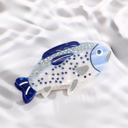 Medium Rhinestone Fish Hair Claw