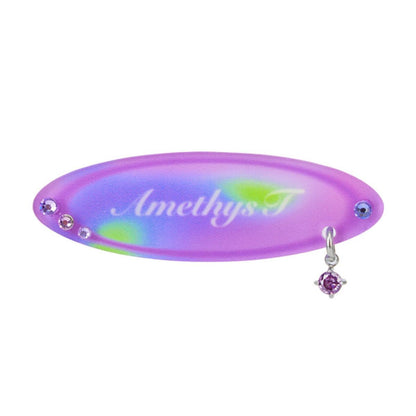 Small Birthday Gemstone Color Hair Clips