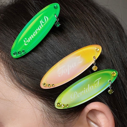 Small Birthday Gemstone Color Hair Clips