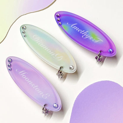 Small Birthday Gemstone Color Hair Clips