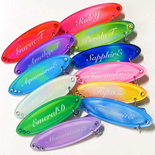 Small Birthday Gemstone Color Hair Clips