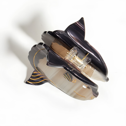 Small Black Mola Mola Ocean Sunfish Hair Claw