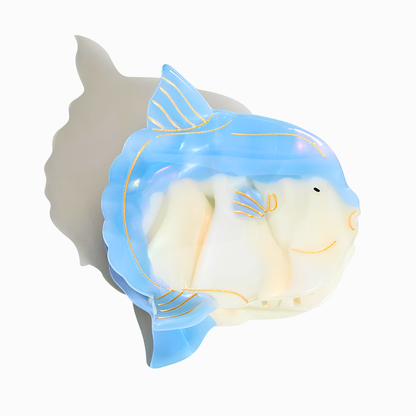 Small Blue Mola Mola Ocean Sunfish Hair Claw