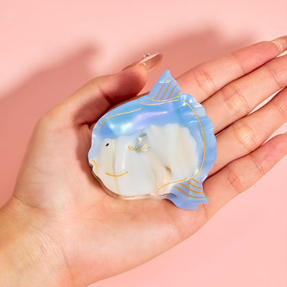 Small Blue Mola Mola Ocean Sunfish Hair Claw