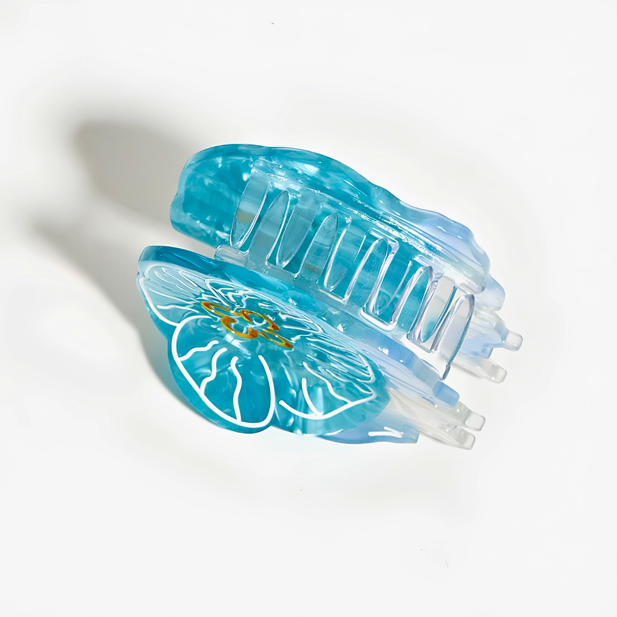 Small Blue Moon Jellyfish Hair Claw