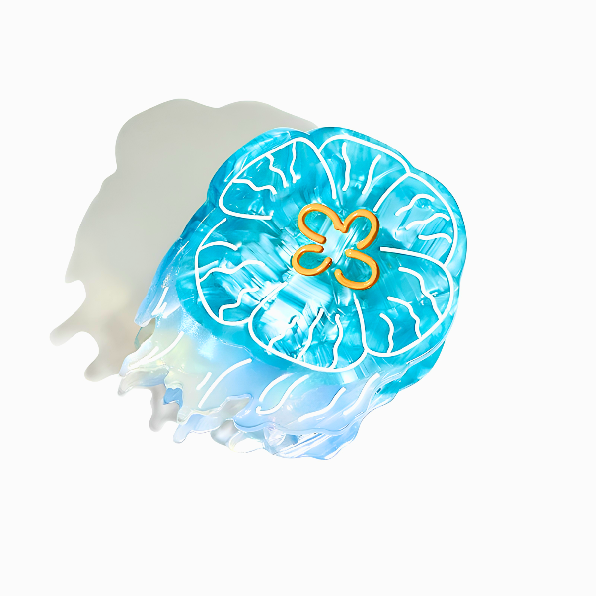 Small Blue Moon Jellyfish Hair Claw
