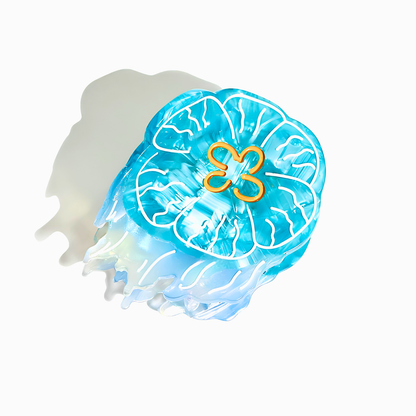 Small Blue Moon Jellyfish Hair Claw