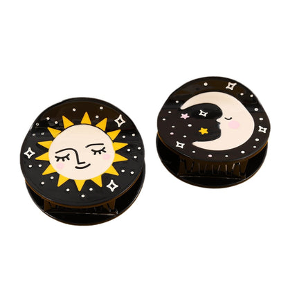 Small Celestial Sun Moon Hair Claw