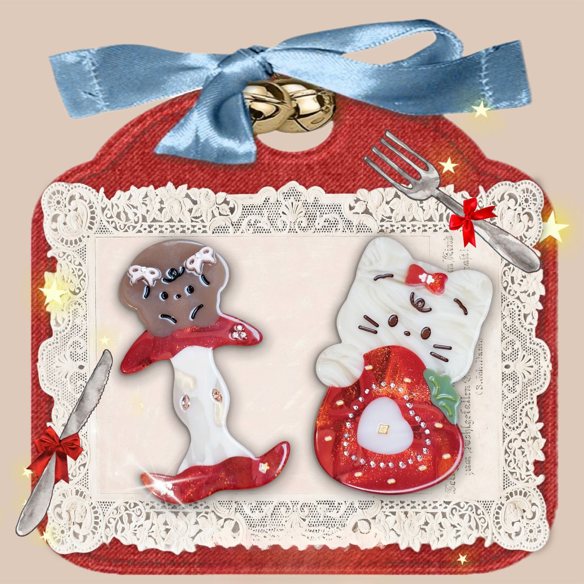 Small Fruit Pet Alligator Hair Clips (Strawberry Cat & Apple Dog)