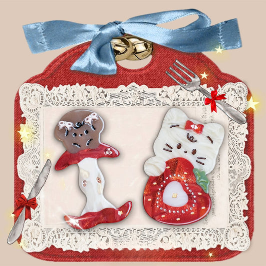 Small Fruit Pet Alligator Hair Clips (Strawberry Cat & Apple Dog)