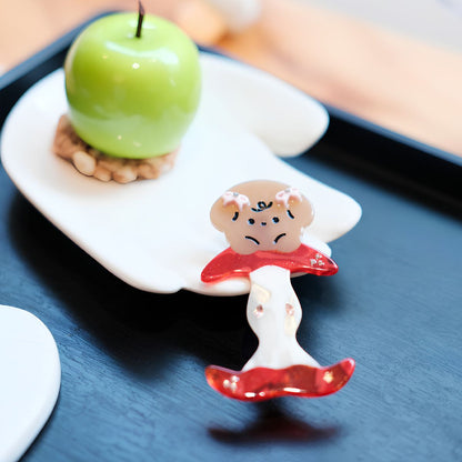 Small Fruit Pet Alligator Hair Clips (Strawberry Cat & Apple Dog)