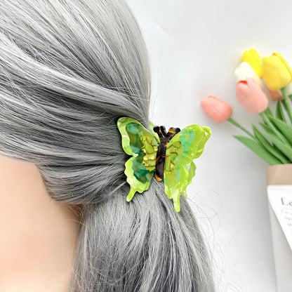 Small Green Butterfly Hair Claw