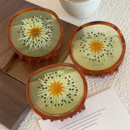 Small Kiwi Fruit Hair Claw