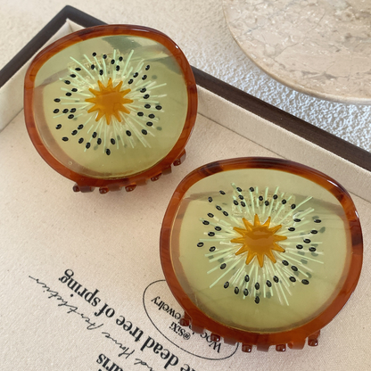 Small Kiwi Fruit Hair Claw