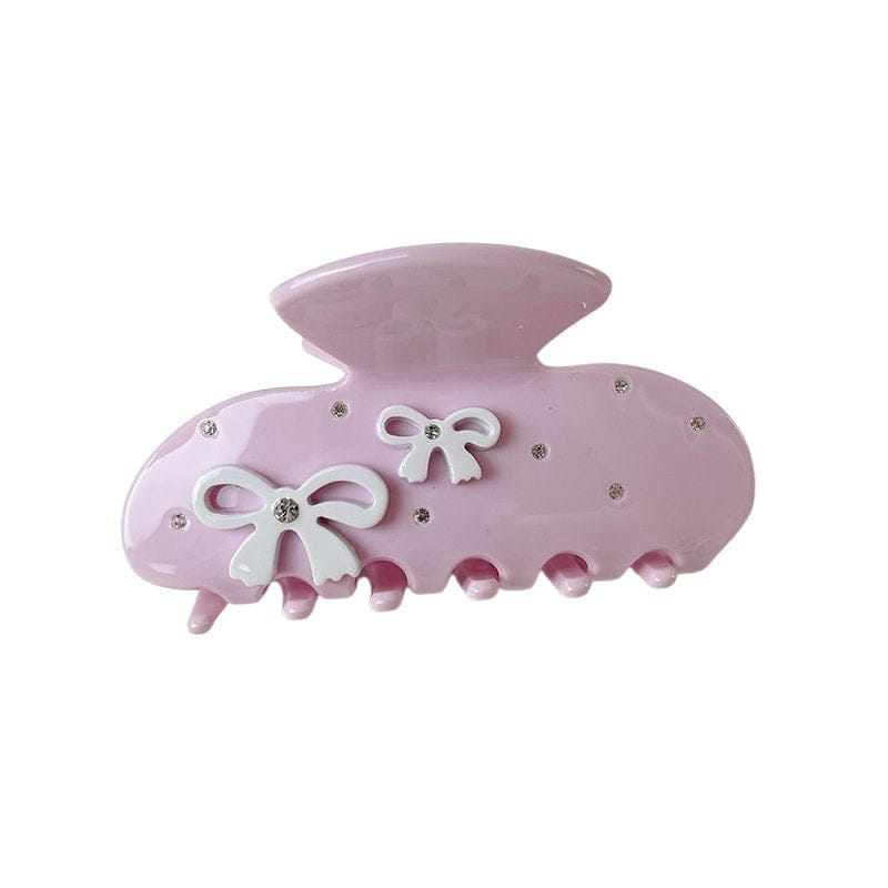 Small White Bow Hair Claw