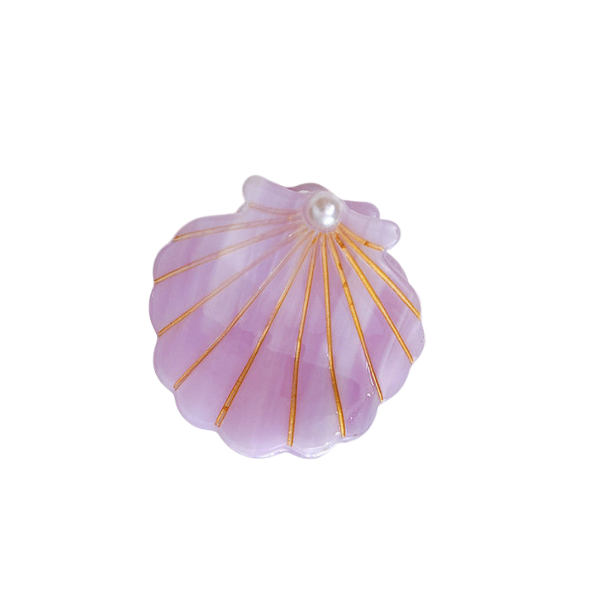 Small Light Purple Pearl Shell Hair Claw