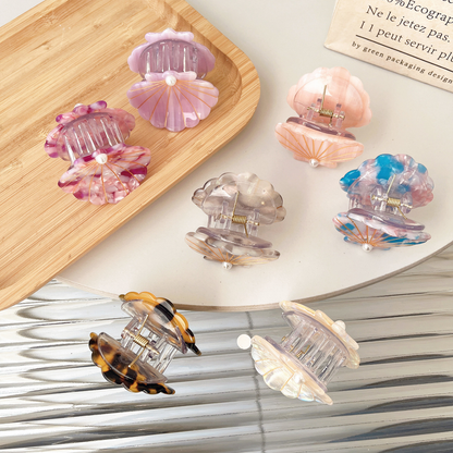 Small Light Purple Pearl Shell Hair Claw