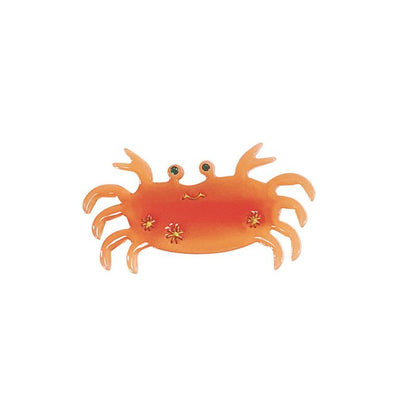 Small Orange Crab Alligator Hair Clip