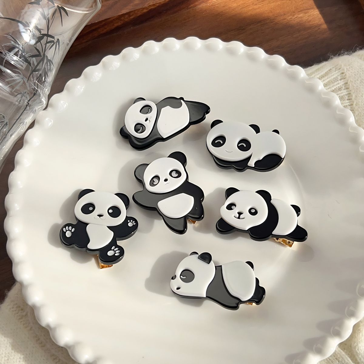 Small Panda Hair Clips