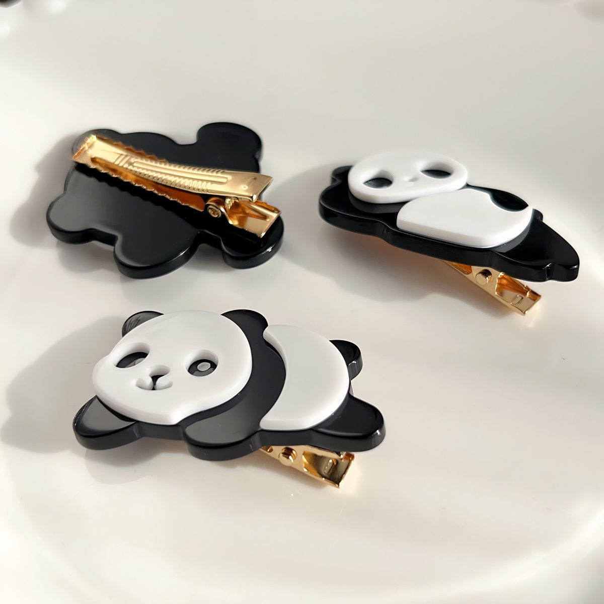 Small Panda Hair Clips