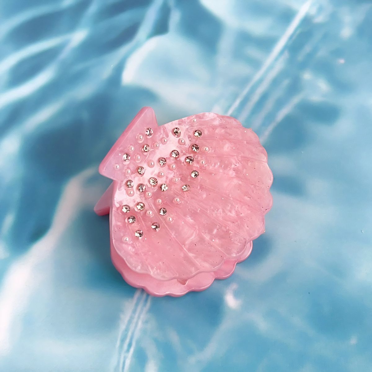 Small Pink Pearl Shell Hair Claw
