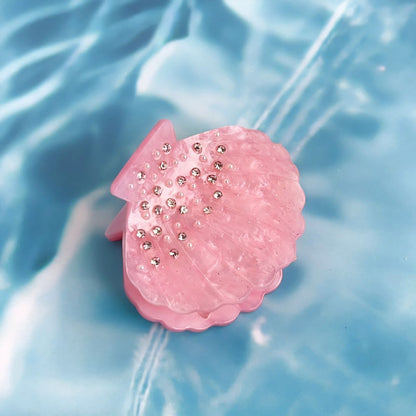 Small Pink Pearl Shell Hair Claw