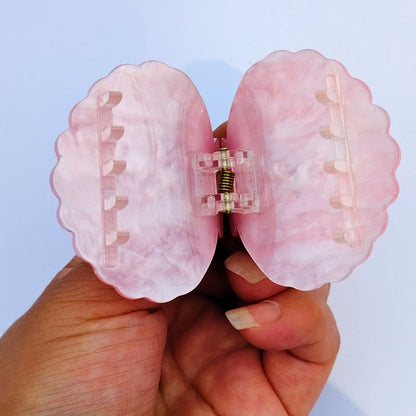 Small Pink Pearl Shell Hair Claw