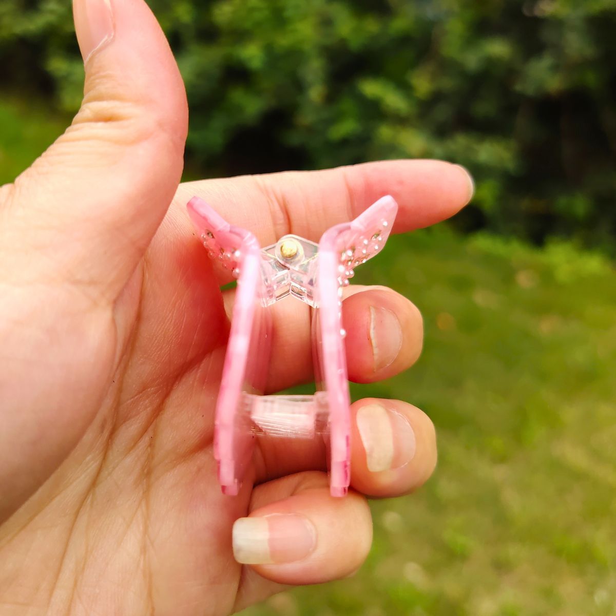 Small Pink Pearl Shell Hair Claw