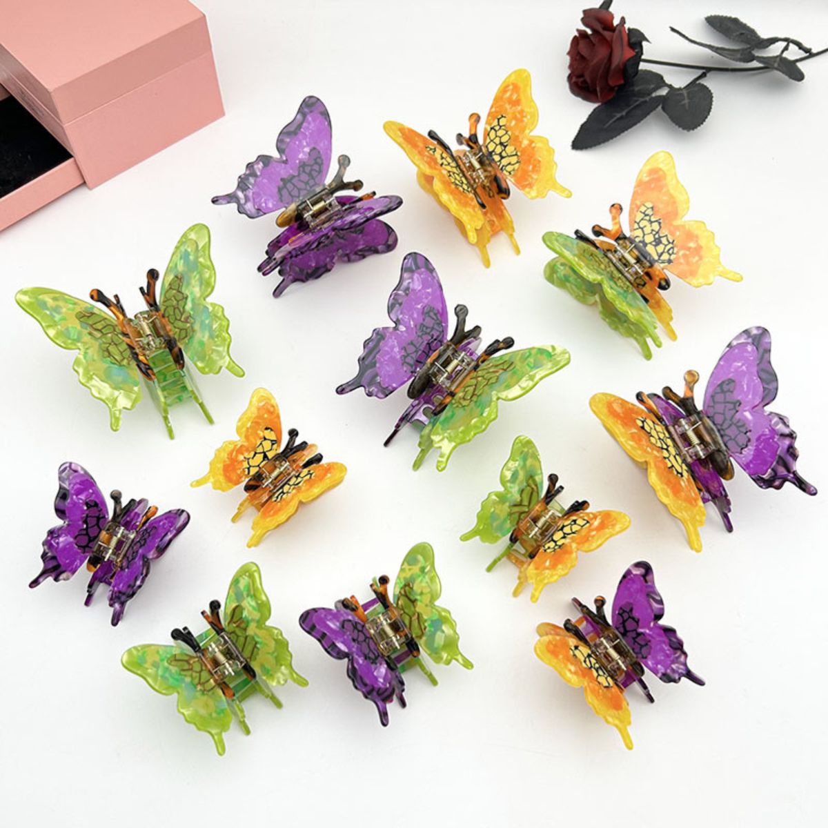 Small Purple Butterfly Hair Claw