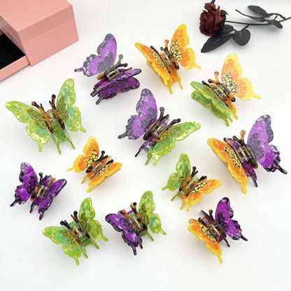 Small Purple Butterfly Hair Claw