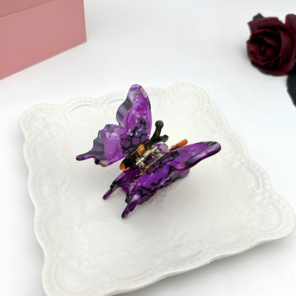 Small Purple Butterfly Hair Claw