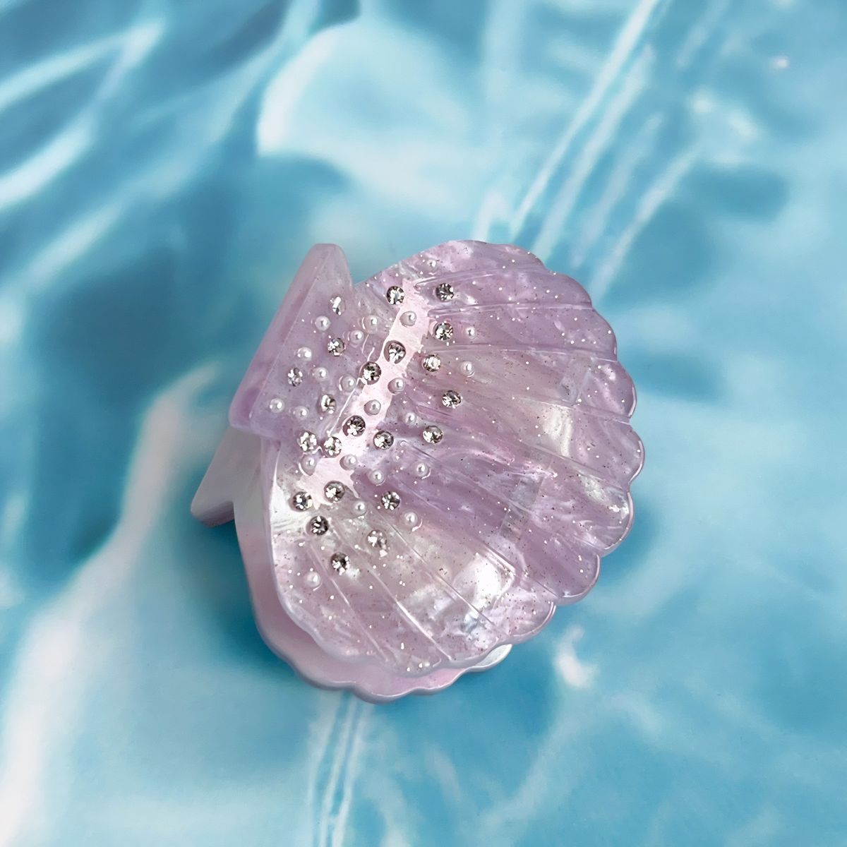 Small Purple Pearl Shell Hair Claw