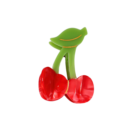Small Red Cherry Hair Claw