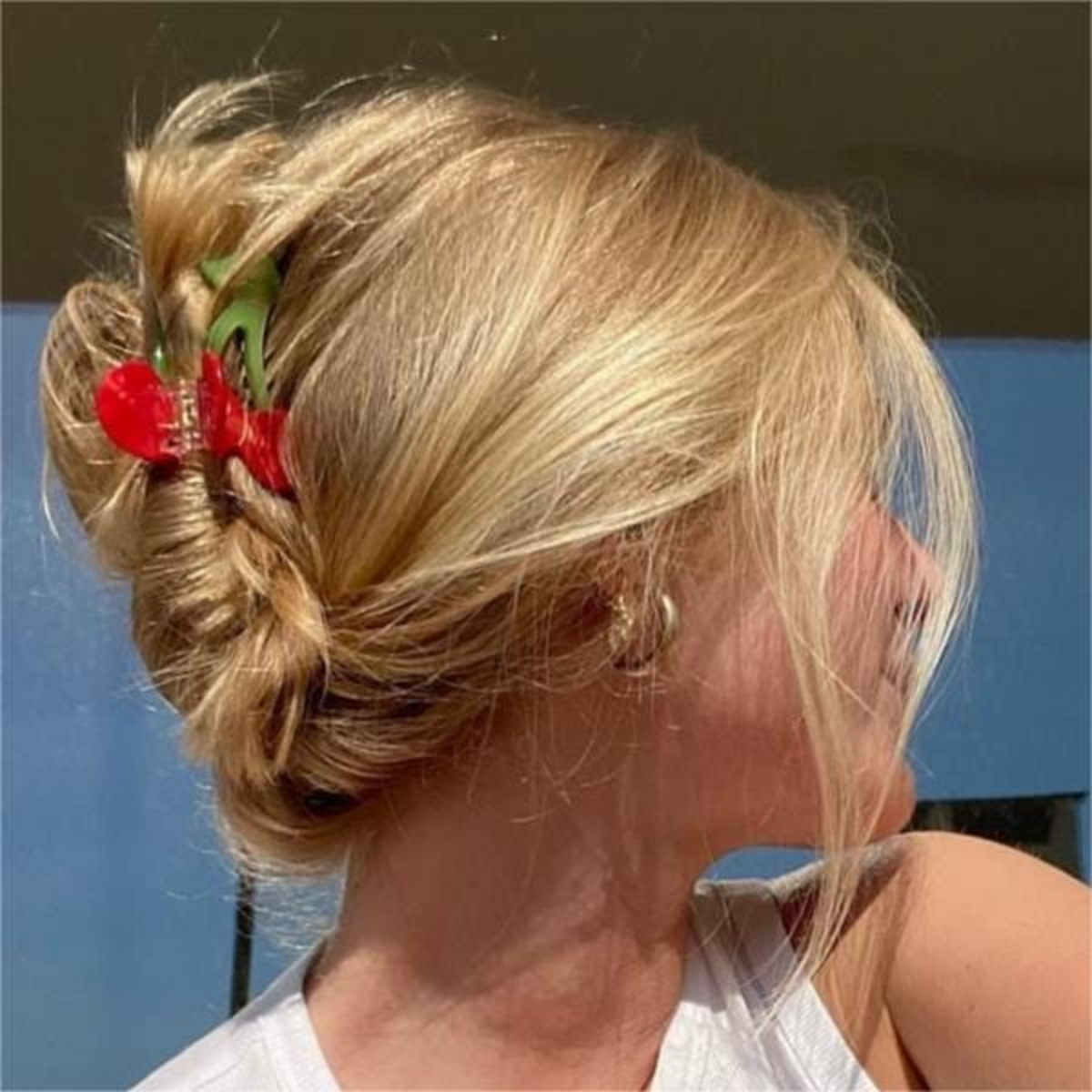 Small Red Cherry Hair Claw
