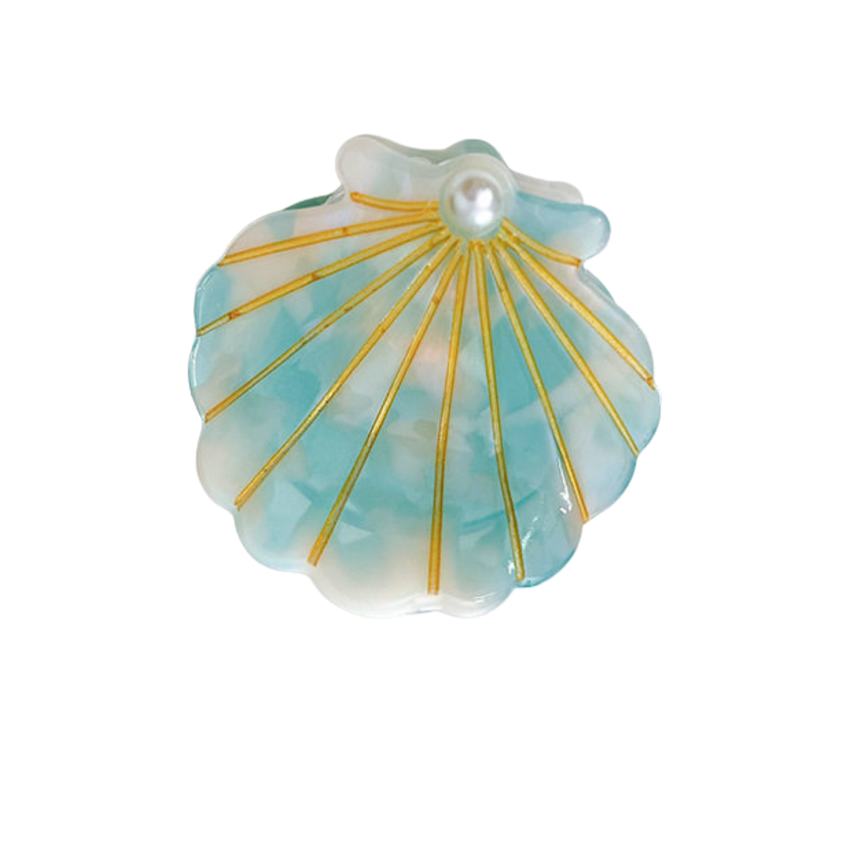 Small Sky Blue Pearl Shell Hair Claw