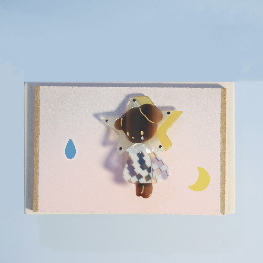 Small Starry Tears Puppy Alligator Hair Clip