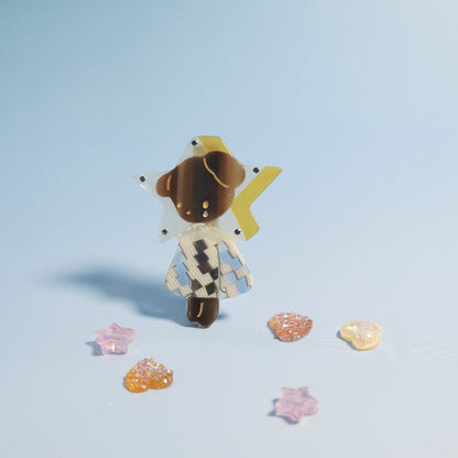 Small Starry Tears Puppy Alligator Hair Clip