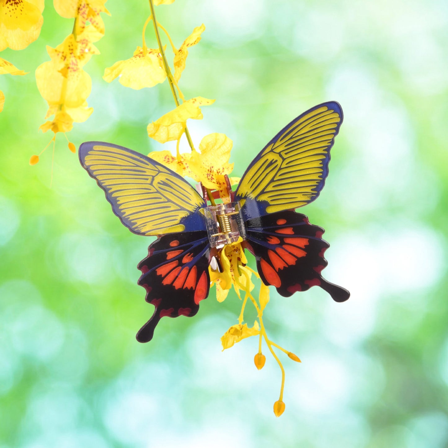 Small Yellow Butterfly Hair Claw