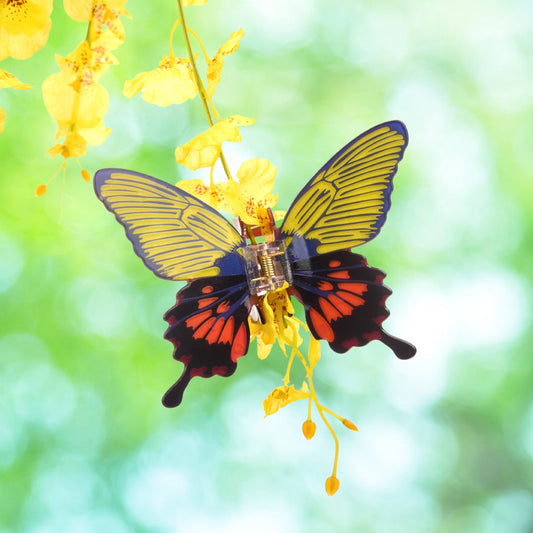 Small Yellow Butterfly Hair Claw