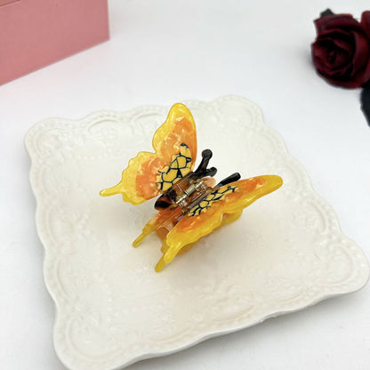 Small Yellow Butterfly Hair Claw