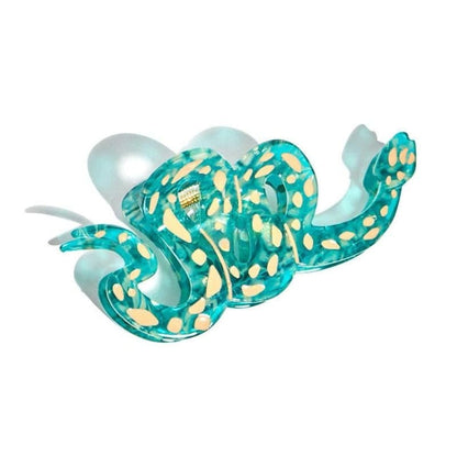 Playful Large Green Snake Hair Claw Clip | Cartoon Cute Reptile Theme Hair Accessory | Lemonschunks