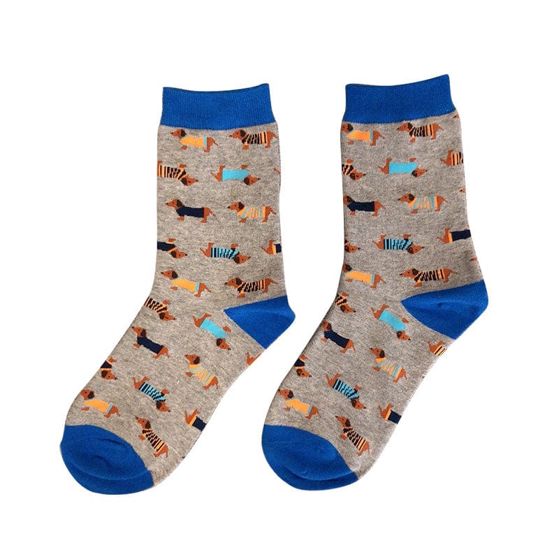 Chaussettes bleues pour teckel | NueShiny