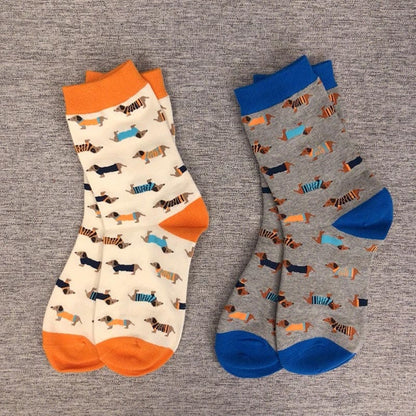 Chaussettes orange teckel | NueShiny