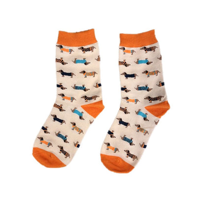 Chaussettes orange teckel | NueShiny